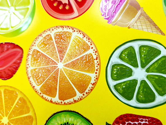 デジタルUV厚盛りニス